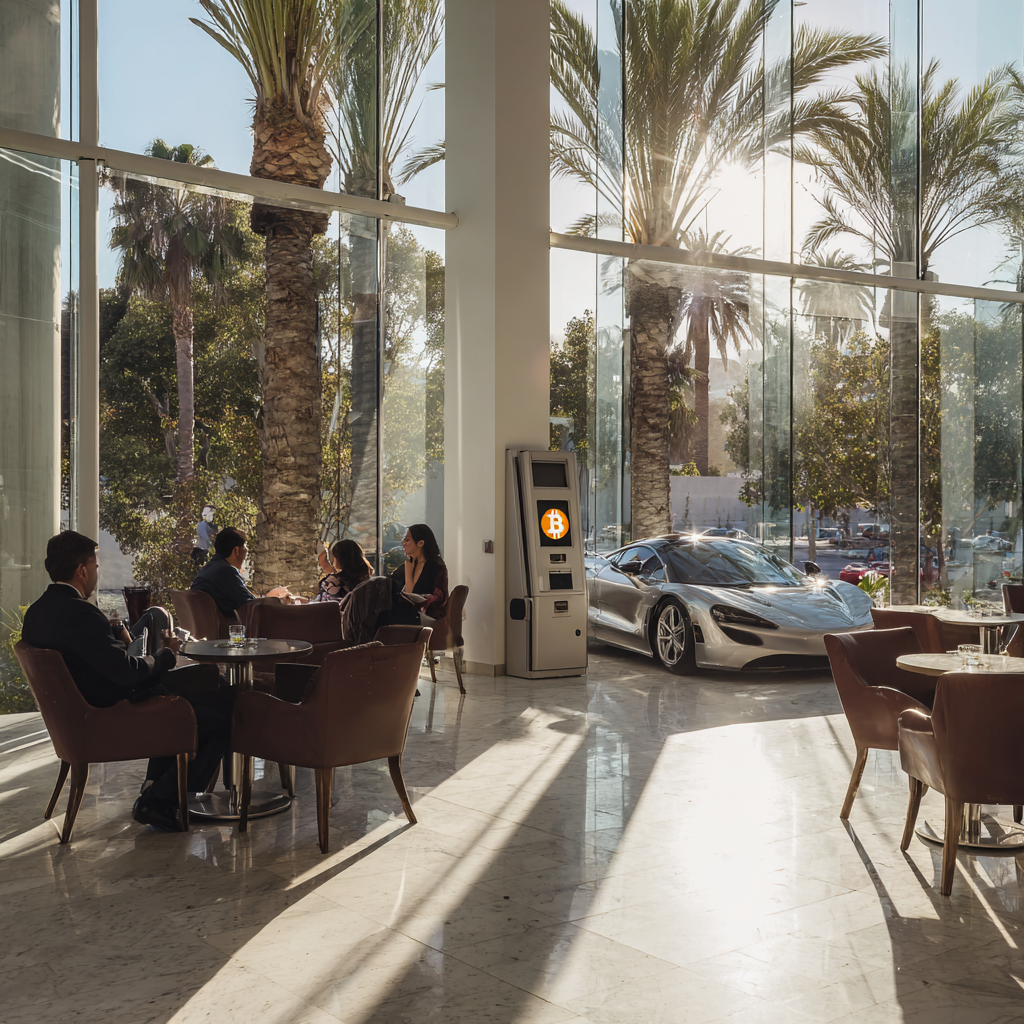 Bitcoin ATM in Luxury Showroom